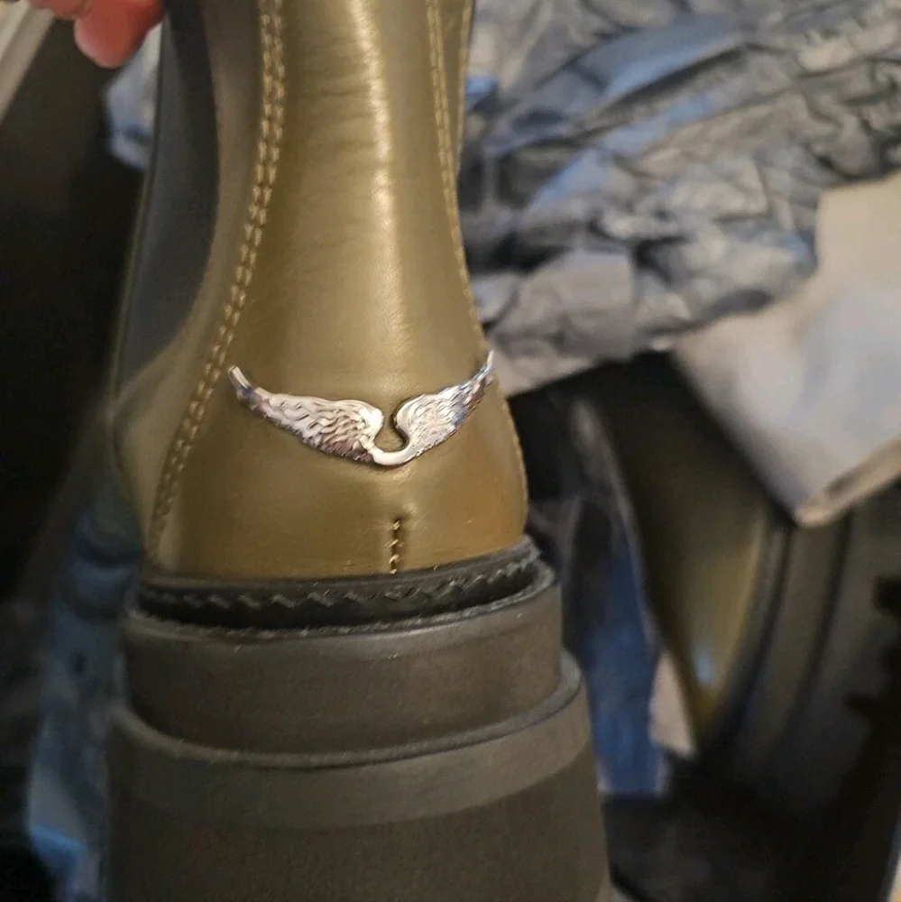 Zadig & Voltaire Ride Chelsea Military Boots Leather $648, Sz 37, NIB!